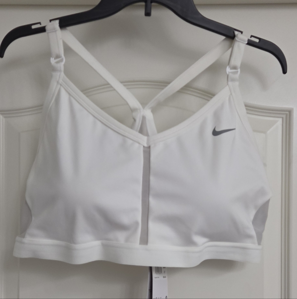 Nike Women's Dri-Fit White Sports Bra - Light Support